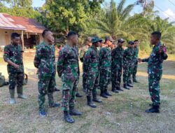 Danton Satgas TMMD Ke-125 Kodim 1205/Sintang Tunjukkan Kesiapan Pimpin Apel Anggota di Lokasi TMMD