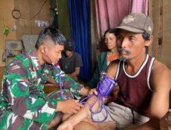 Satgas TMMD ke-125 Kodim 1205/Sintang Sapa Warga Lewat Pelayanan Kesehatan