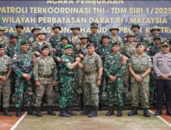 Jaga Keamanan Wilayah Perbatasan TNI Dan TDM Menggelar Patroli Bersama Di Wilayah Perbatasan RI-Malaysia