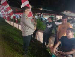 Dekat dengan Warga Polsek Sengah Temila Sambangi Pasar Malam Untuk Ciptakan Kamtibmas Kondusif