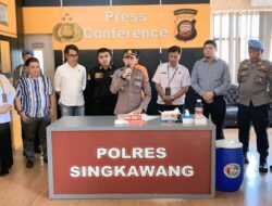 Tegas Berantas Narkotika Polres Singkawang Musnahkan Barang Bukti Shabu Senilai Ratusan Juta Rupiah