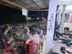Polsek Air Besar Rutin Patroli Malam Imbau Warga Tetap Waspada