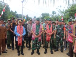 Wasev TMMD Kodim 1205/Sintang Disambut Meriah Dengan Prosesi Adat