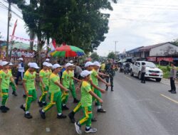 Semarakkan Peringatan HUT RI Ke-80 Kodim 1209/Bengkayang Amankan Lomba Gerak Jalan