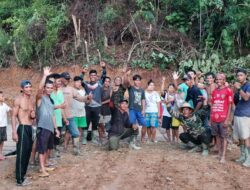 Jembatan Pertama di Pembukaan Jalan Antar Desa TMMD Kodim 1205/Sintang Rampung  Warga Sambut Gembira