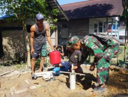 Sumur Bor Keempat Jadi Bukti Kepedulian TNI untuk Warga Desa Sungai Labi
