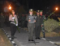 KASREM 121/ABW KOLONE  INF MOHAMAD ISNAENI PIMPIN APEL KEHORMATAN DAN RENUNGAN SUCI DALAM RANGKA HUT RI KE-80 TAHUN 2025