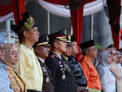 Wakapolresta Pontianak Hadiri Upacara Penurunan Bendera HUT ke-80 RI