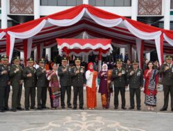 Kasdam XII/Tanjungpura Hadiri Upacara Penurunan Bendera HUT ke-80 RI