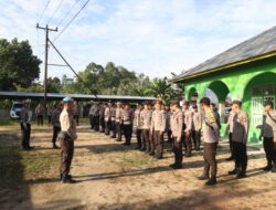 Kapolres Landak Pimpin Apel Konsolidasi Personel Pengamanan Kegiatan Masyarakat