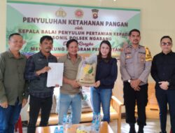 Bhabinkamtibmas Polsubsektor Jelimpo Hadiri Penyerahan Bantuan Bibit Padi Unggul INFARI 32 HDB dari Anggota DPR RI