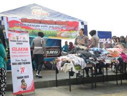 Polwan Polres Sintang Gelar Berbagi Barang Layak Pakai Dan Pasar Murah Jelang HUT Polwan ke-77