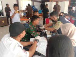 Koramil 1204-16/seKadau Hulu Kodim 1204/sanggau Melaksanakan kegiatan Donor Darah Dalam Rangka Hari Lahir Kejaksaan RI ke-80.