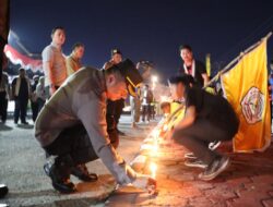 Polres Sintang Bersama Aliansi Cipayung Dan Mahasiswa Gelar Doa Bersama Alamruf Affan Kurniawan