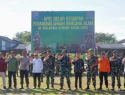 Terus Tingkatkan Profesionalisme Prajurit Dan Pemerintah Daerah Danrem 121/Abw Buka Apel Gelar Kesiapan Penanggulangan Bencana Alam Di Sambas