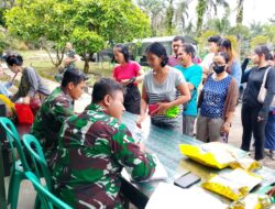 Koramil 1204-12/Parindu Melaksanakan kegiatan Gerakan pangan murah (GPM) berkolaborasi dengan Bulog