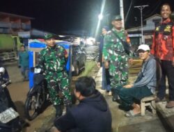 Koramil 1204-07/Tayan Hilir Gelar Patroli gabungan wilayah Binaan Dalam Keadaan Aman Dan Kondusif