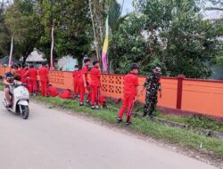 Tanamkan Semangat Gotong Royong Kodim 1209/Bengkayang Bersama Guru Dan Pelajar Laksanakan Karya Bakti