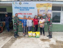 Salurkan Beras SPHP Kodim 1209/Bengkayang Melalui Gerakan Pangan Murah