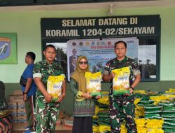 Koramil 1204-02/Sekayam Melaksanakan Kegiatan Gerakan Pangan Murah Berkolaborasi Dengan Bulog