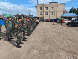 Koramil 1205-01/Nanga Pinoh Gelar Karya Bakti Pembersihan Lingkungan Dalam Rangka HUT TNI ke-80