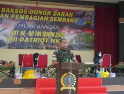 Korem 121/Abw Gelar Kegiatan Donor Darah Dalam Rangka Memperingati HUT TNI Yang Ke-8 Tahun 2025