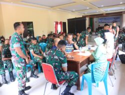 Dandim 1204/Sanggau Jalani Tensi Darah Ralam Rangka HUT TNI kKe-80 Di Makodim