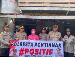 Bantuan Sosial Polresta Pontianak 2 Ton Beras Untuk Masyarakat Yang Membutuhkan