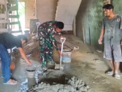 Peduli Warga Binaan Kodim 1209/Bengkayang Bantu Pembangunan Rumah