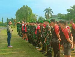 Jadilah Prajurit Yang Hidup Dengan Rasa Syukur Disiplin Dan Selalu Mendekatkan Diri Kepada Sang Pencipta Ppesan Kasrem 121/Abw Saat Beri Jam Komandan Kepada Para Prajurit Korem 121/Abw