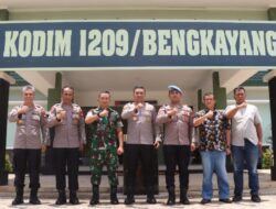 Jalin Sinergitas Kodim 1209/Bengkayang Sambut Kunjungan Silahturahmi Kapolres Bengkayang