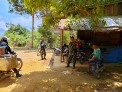 Komsos Babinsa Jaga Kebersamaan Dan Kekompakan Warga Singkawang Selatan