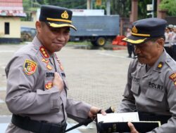 Polresta Pontianak Gelar Upacara Purna Bakti Kasat Tahti Kompol Budi Utomo