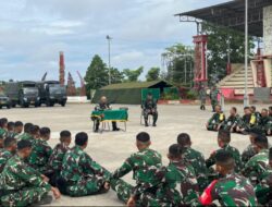 Kasiops Kasrem 121/Abw pimpin Apel Pengecekan kesiapan Latihan Kader Pelatih Proglatsi Sistem Blok Yonif TP 833/BD