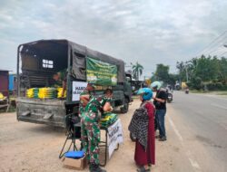 Kodim 1202/Singkawang Gelar Gerakan Pangan Murah Beras SPHP Di Lapangan Tarakan