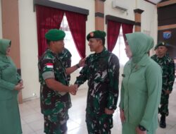 Tingkatkan Profesionalisme Dalam Melaksanakan Tugas Pesan Kasrem 121/Abw  Saat pimpin Acara Laporan Korps Dan Pelantikan Kenaikan Pangkat Periode 1 Oktober 2025
