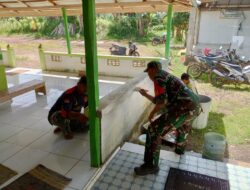 Kodim 1209/Bengkayang Laksanakan Karja Bakti Di Pondok Pesantren Al Abror