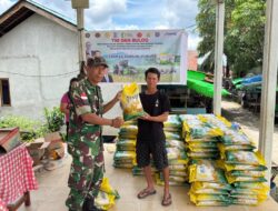 Koramil 1204-14/Belitang Hilir Melaksanakan kegiatan Gerakan Pangan Murah (GPM) Berkolaborasi Dengan Bulog