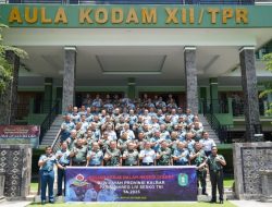 Kasdam XII/Tpr Beri Pembekalan Perwira Siswa Dikreg LIV Sesko TNI Tahun 2025