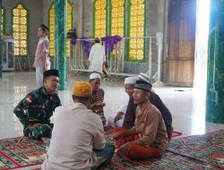 Satgas TMMD Regtas Ke-126 Kodim 1208/Sambas Gelar Komsos Bersama Tokoh Agama Di Lokasi TMMD