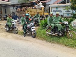 Jaga Kamtibmas Kodim 1209/Bengkayang Bersama Linmas Laksanakan Patroli Wilayah Binaan