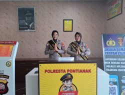 Tingkatkan Pelayanan Publik Polwan Polresta Pontianak Berikan Pelayanan Laporan Dan Aduan Secara Humanis