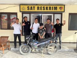 Tim Jatanras Satreskrim Polres Landak Tangkap Pelaku Curanmor Di Desa Munggu Satu Rekan Pelaku Masih Buron