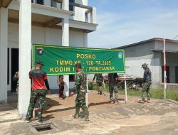 Satgas TMMD Ke 126 Tahun 2025 Kodim 1207/Pontianak Laksanakan Pembenahan Posko