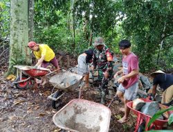 Peran Aktif Kodim 1209/Bengkayang Membantu Pembangunan Jalan Atar Desa