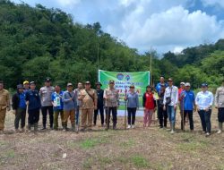 Kapolsek Menyuke Pimpin Kegiatan Penanaman Jagung 1 Desa 1 Hektar Di Desa Lintah Betung