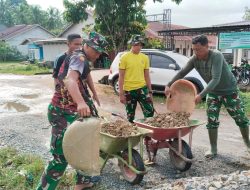 TMMD Ke 126 Tahun 2025 Kodim 1207/Pontianak Melaksanakan Pengurugan Tanah Sebagai Bagian Dari Pembangunan