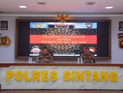 Polres Sintang Gelar Pelatihan Negosiator Bagi Personel Polwan Wujudkan Polisi Humanis Dan Profesional