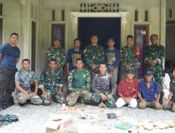 Komsos Dan Satgas TMMD Kodim 1208/Sambas Disambut Baik Masyarakat Desa Ratu Sepudak