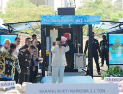 Presiden Pimpin Pemusnahan 214,84 Ton Narkoba Oleh Polri Kapolri Tindak Lanjut Asta Cita